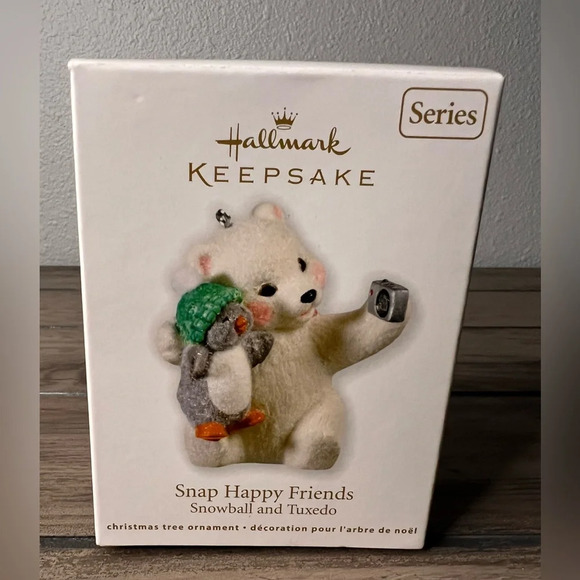 Hallmark NEW 2011 “Snap Happy Friends” Snowball & Tuxedo #11th Christmas Ornamen - Picture 1 of 9